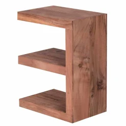 E-Form Beistelltisch Vislan aus Holz massiv Akazie