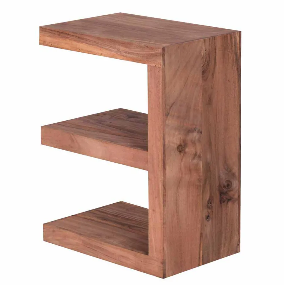 E-Form Beistelltisch Vislan aus Holz massiv Akazie