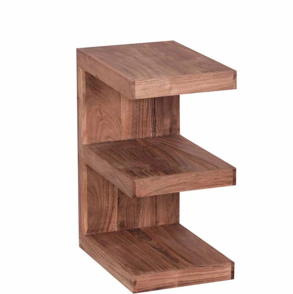 E-Form Beistelltisch Vislan aus Holz massiv Akazie