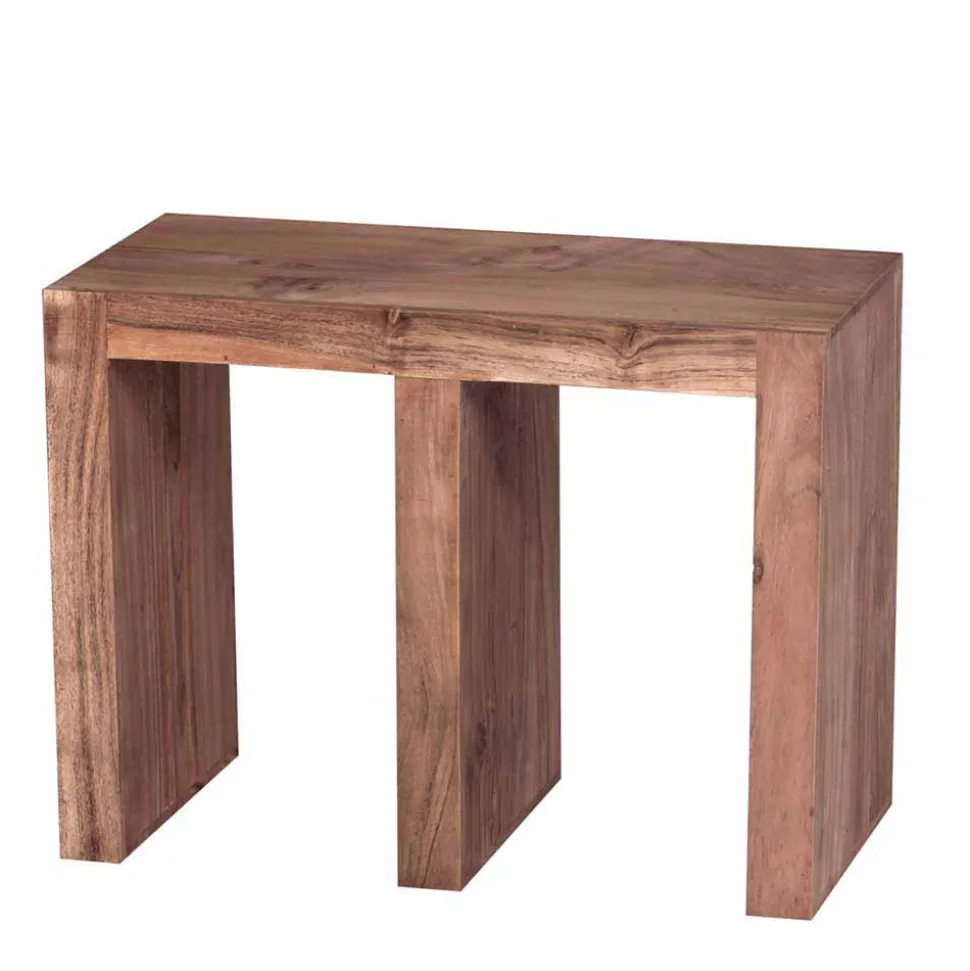 E-Form Beistelltisch Vislan aus Holz massiv Akazie