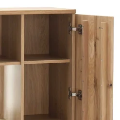 Eiche Bianco Highboard mit Glas Einsatz - Crokas I
