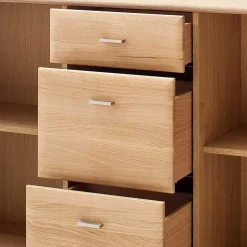 Eiche Bianco Sideboard teilmassiv Pontros 2-türig