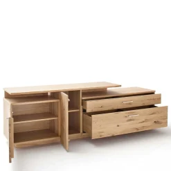 Eiche Bianco Wohnwand Set 320cm - Crokas (dreiteilig)