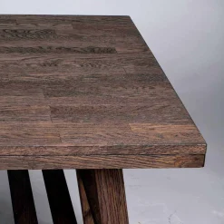 Eiche Couchtisch dunkel lackiert und gebürstet - Vedraza