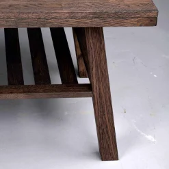 Eiche Couchtisch dunkel lackiert und gebürstet - Vedraza