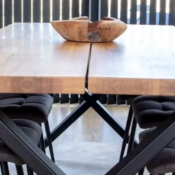 Eiche Esstisch & 6 Polsterstühle - Tricky (siebenteilig)