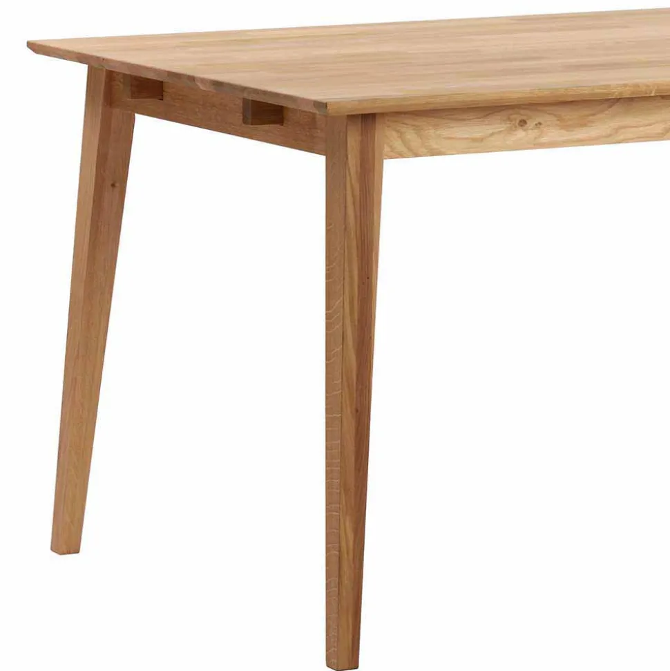 Eiche Esstisch & Stühle Grau - Number (siebenteilig)