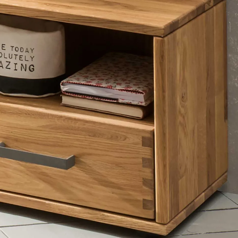 Eiche Flurbank mit 2 Schubladen - Teano