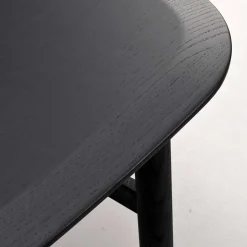 Eiche Massivholz Couchtisch in Schwarz - Gracey