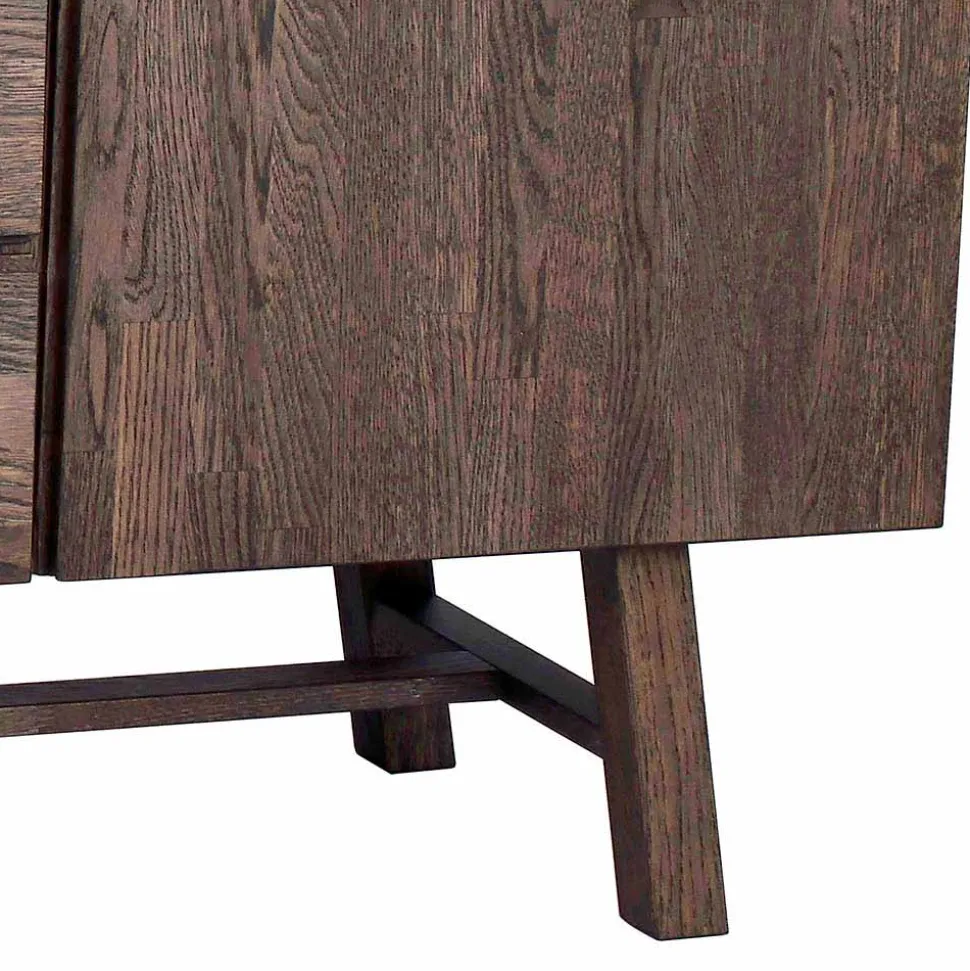 Eiche Sideboard in dunkel lackiert und gebürstet - Vedraza