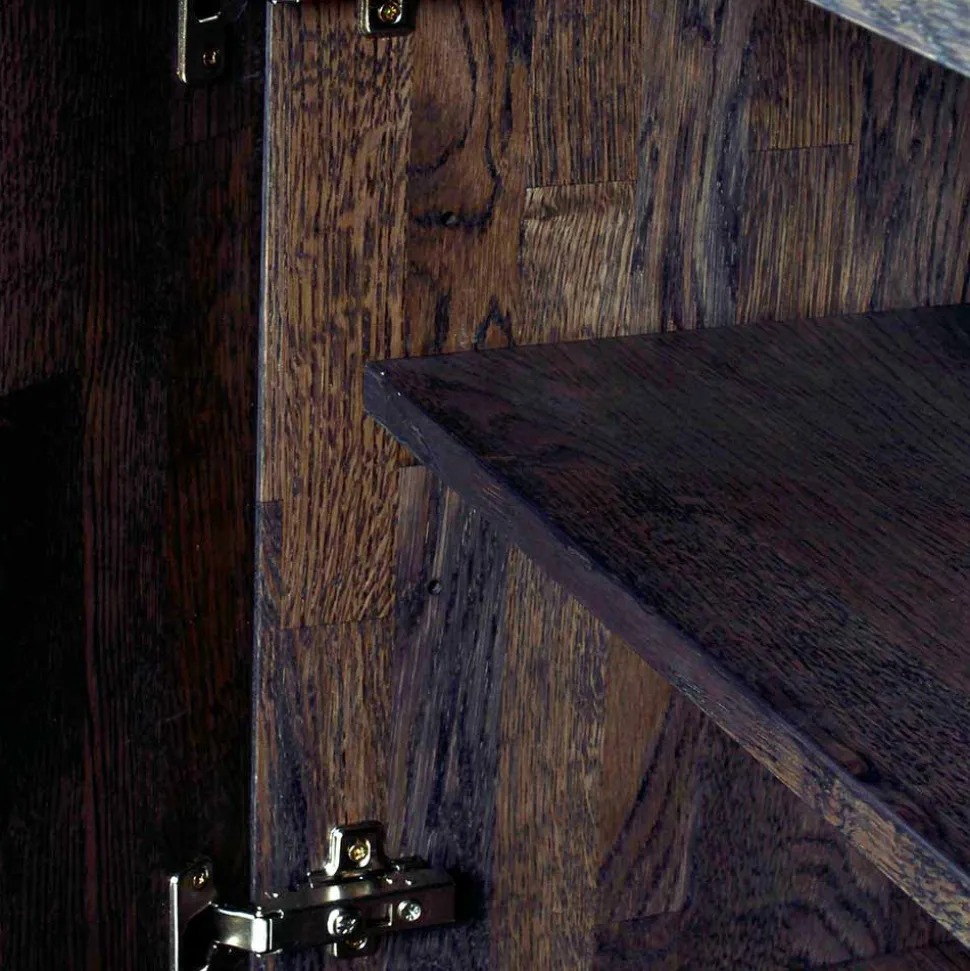 Eiche Sideboard in dunkel lackiert und gebürstet - Vedraza