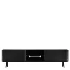 Eiche TV Lowboard in Schwarz geölt - Janeira