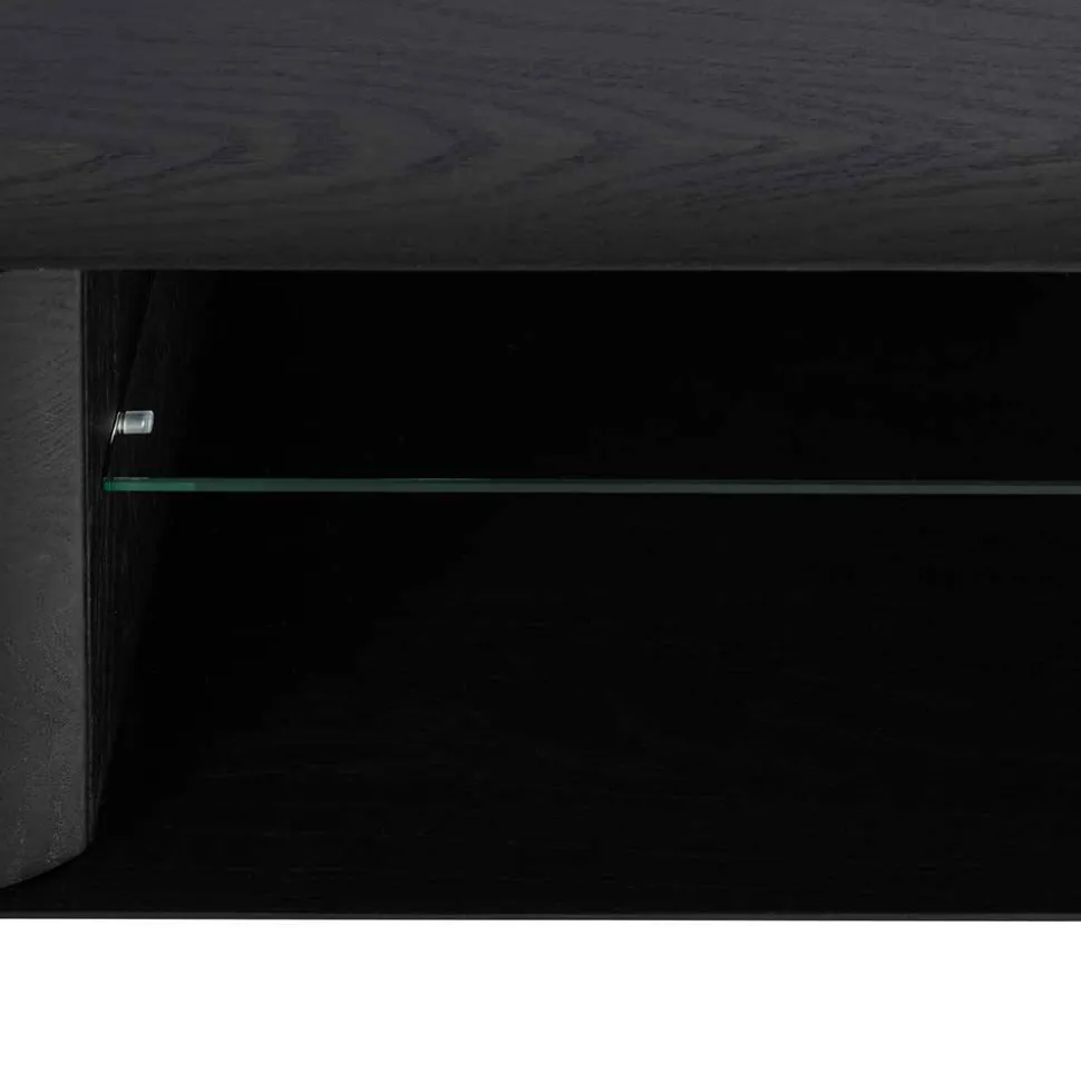 Eiche TV Lowboard in Schwarz geölt - Janeira