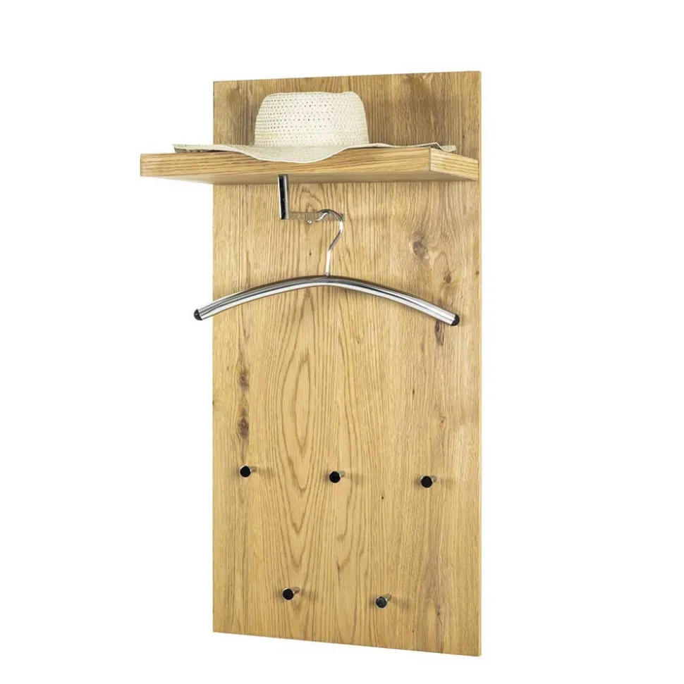 Eichefarbenes Garderobenpaneel Maurita mit Hutablage