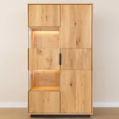 Eichenholz Highboard Vitrine modern - Judita