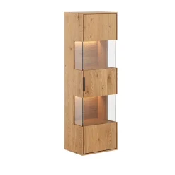 Eichenholz Hängevitrine mit LED Beleuchtung - Judita