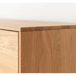 Eichenholz Hängevitrine mit LED Beleuchtung - Judita