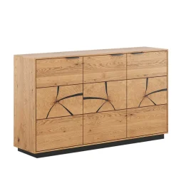 Eichenholz Sideboard mit Hirnholz Applikation - Deruta