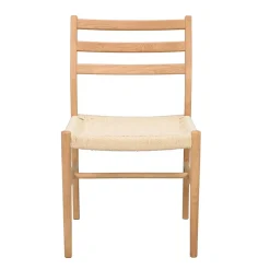 Eichenholz Stuhl mit Geflecht Sitz - Francis (2er Set)