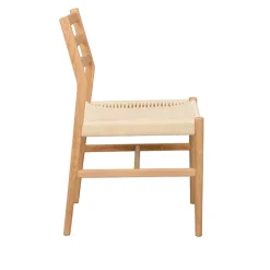 Eichenholz Stuhl mit Geflecht Sitz - Francis (2er Set)