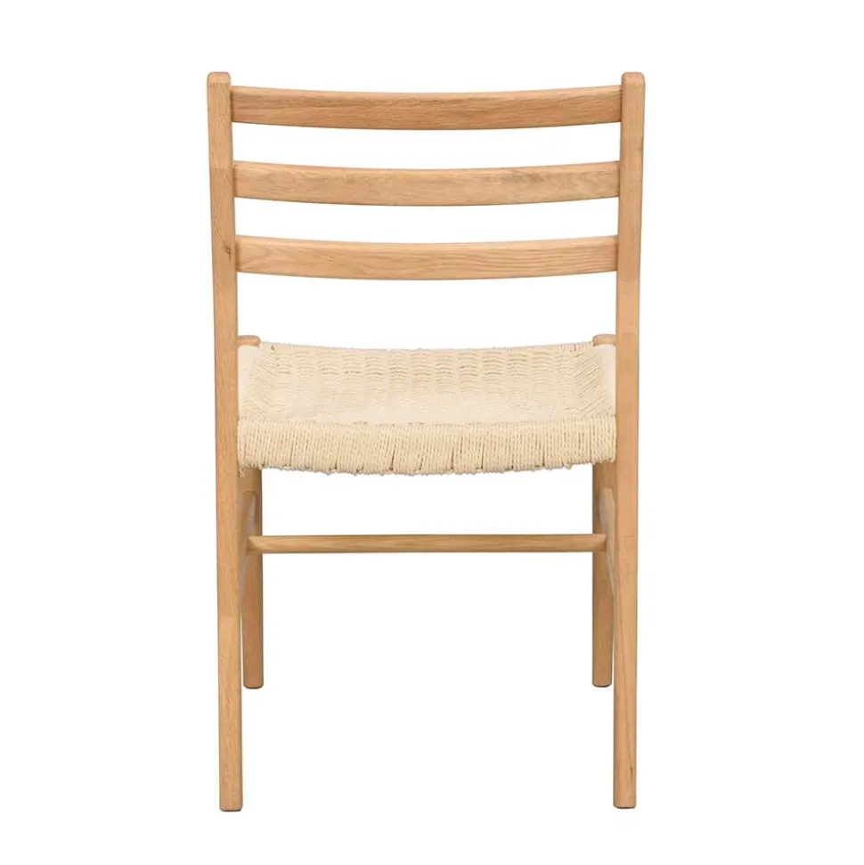 Eichenholz Stuhl mit Geflecht Sitz - Francis (2er Set)
