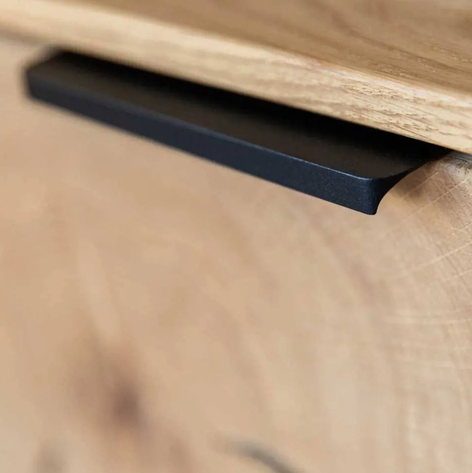 Eichenholz TV Board mit Hirnholz Applikation - Deruta