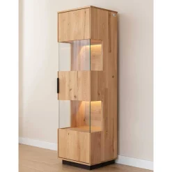 Eichenholz Vitrine mit LED Beleuchtung - Judita