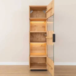 Eichenholz Vitrine mit LED Beleuchtung - Judita