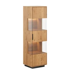 Eichenholz Vitrine mit LED Beleuchtung - Judita