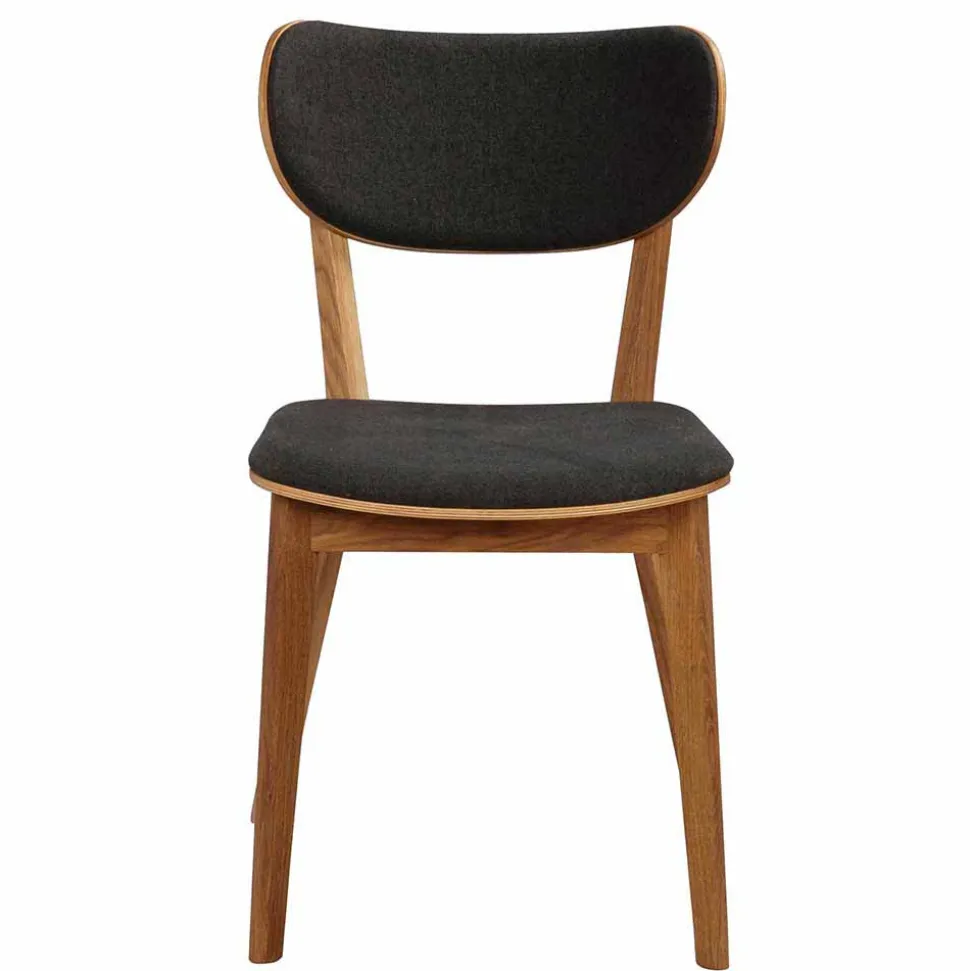 Eichenstuhl mit Polsterung - Forcia (2er Set)