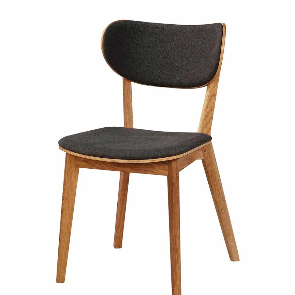 Eichenstuhl mit Polsterung - Forcia (2er Set)