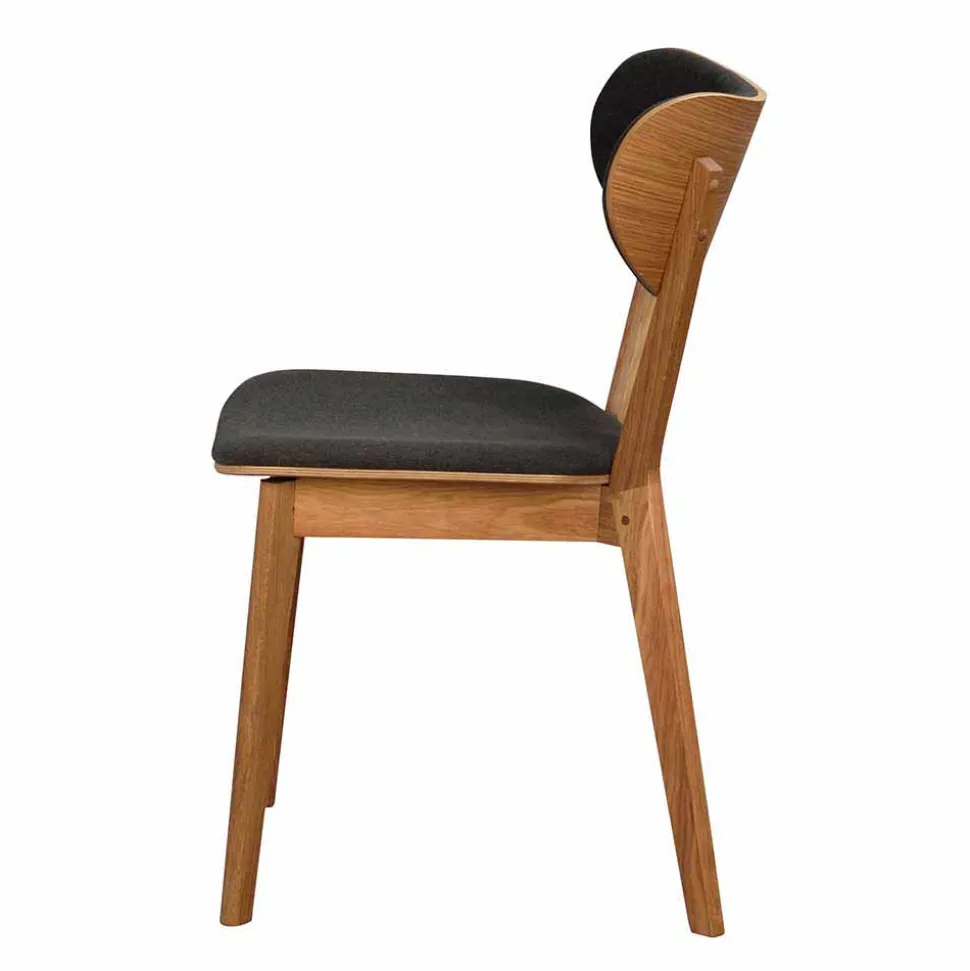 Eichenstuhl mit Polsterung - Forcia (2er Set)