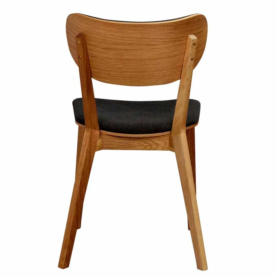 Eichenstuhl mit Polsterung - Forcia (2er Set)