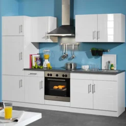 Einbauküche Flemingo in Weiß (sechsteilig)