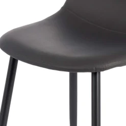 Einfarbige Esszimmerstühle in Dunkelgrau - Hiscura (4er Set)