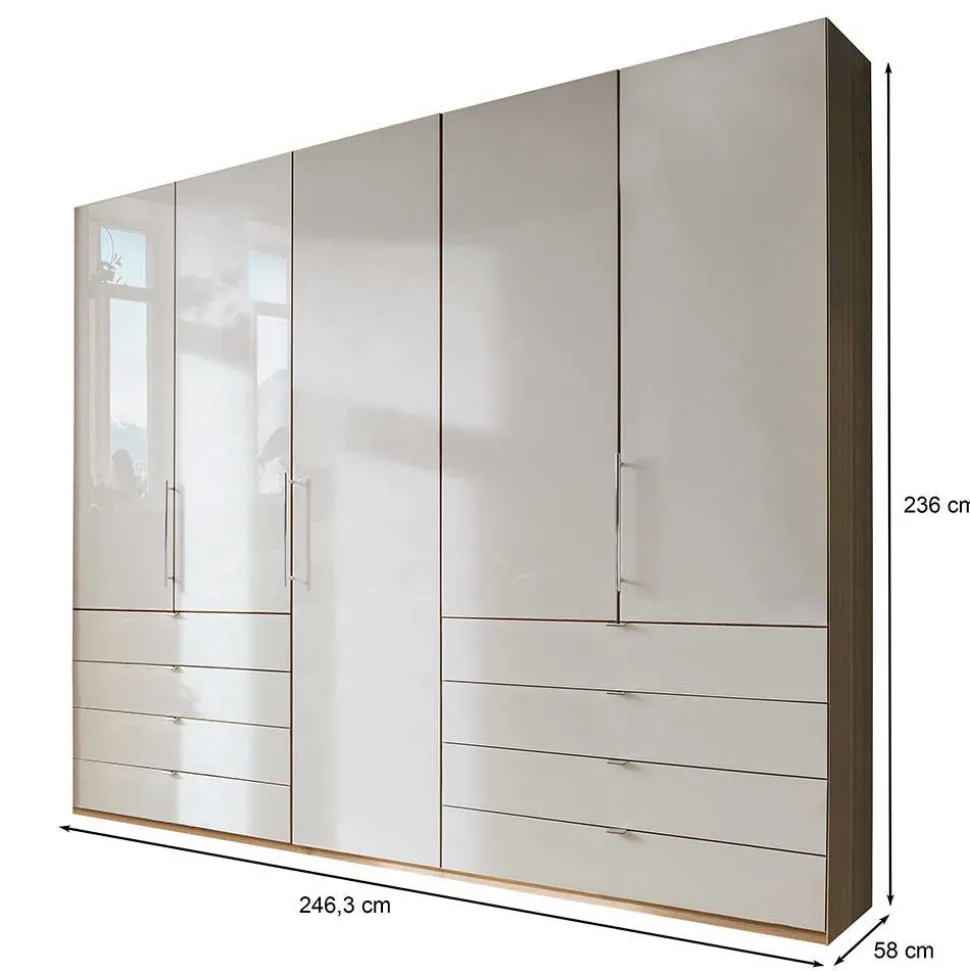 Einrichtung fürs Schlafzimmer in Beige - Lesegano (vierteilig)