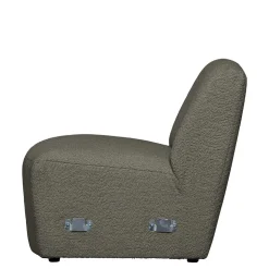 Einsitzer Couchmodul aus Boucle in Dunkelgrün - Racapulco