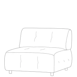 Einsitzer Sofaelement in Mauve meliert - Manilo