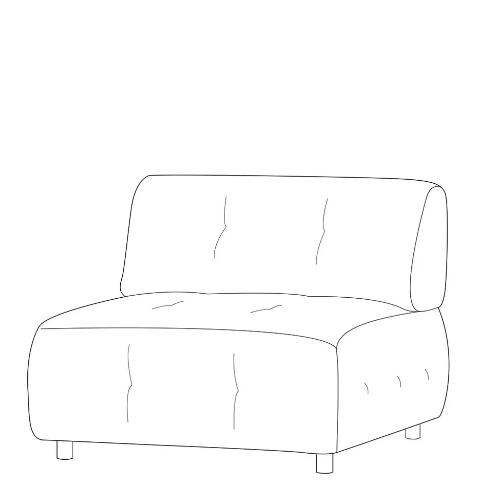 Einsitzer Sofaelement in Mauve meliert - Manilo