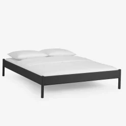 Einzelbett Lanuge aus schwarzem Metall (zweiteilig)