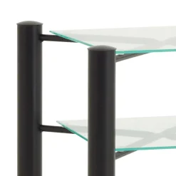 Einzelbett Lanuge aus schwarzem Metall (zweiteilig)