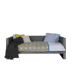 Einzelbett Menkroa in Dunkelgrau