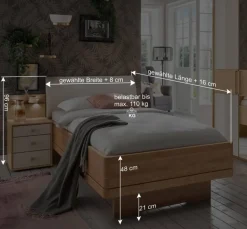 Einzelbett mit Kunstleder Kopfteil in Beige - Emdsiva