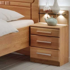 Einzelbett mit Nachtkommode Set - Sendician (zweiteilig)