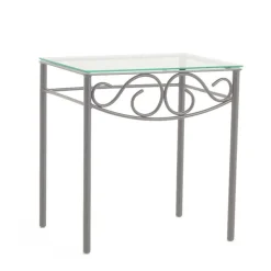 Eisen Nachttisch Brescania in Silberfarben