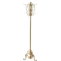 Eisen Vintage Garderobenständer in Gold - Leitha