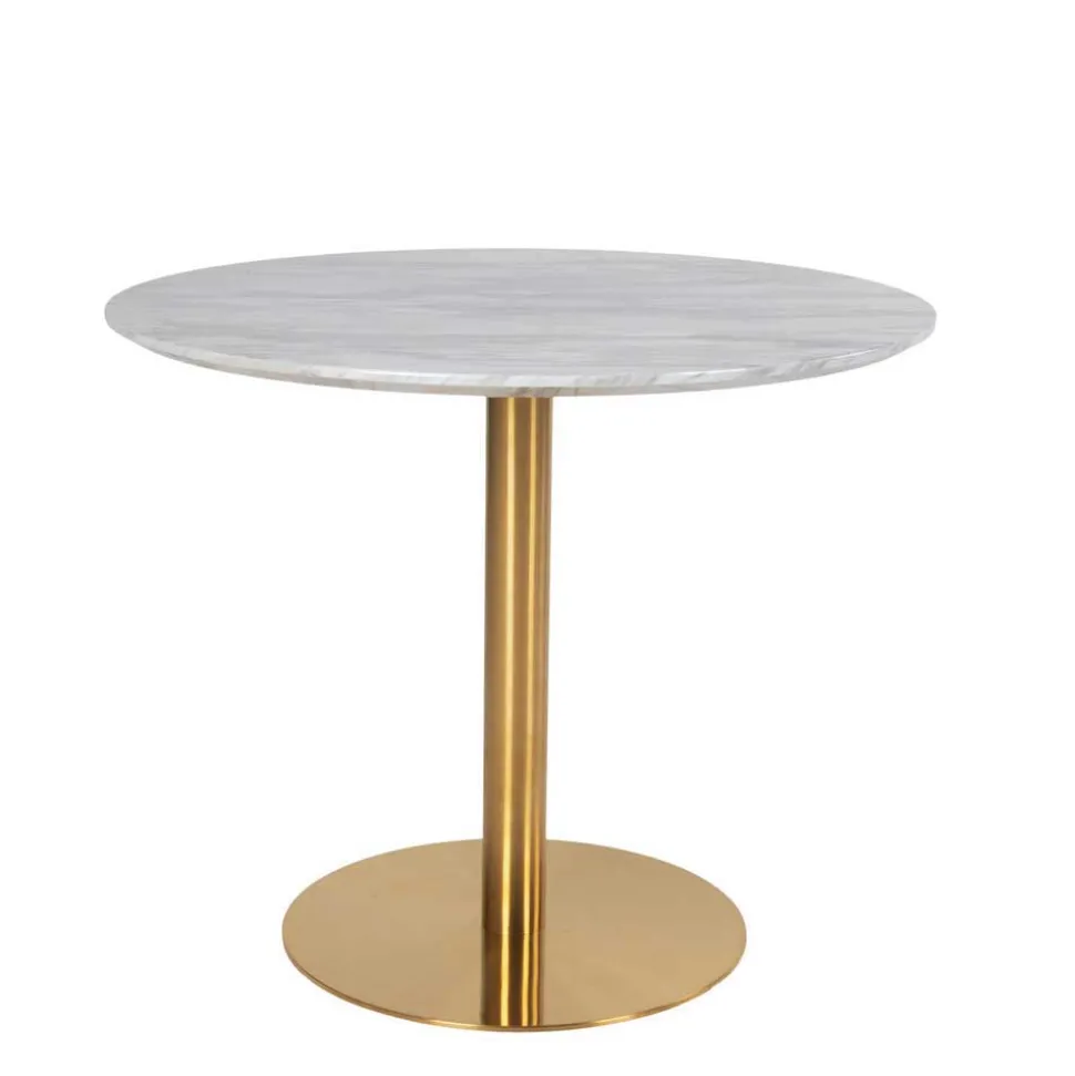 Elegante Esstischgruppe in Rund - Nathan (fünfteilig)