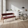 Elegante Esszimmer-Bank in Rot & Wildeiche - Ovenciana