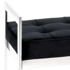 Elegante Sitzbank in Schwarz Samt - Moda