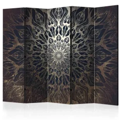 Elegante Trennwand in Braun & Gold - Arwen